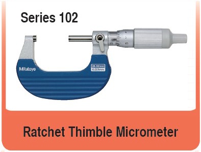 Ratchet Thimble Micrometer Series 102 - Click Image to Close